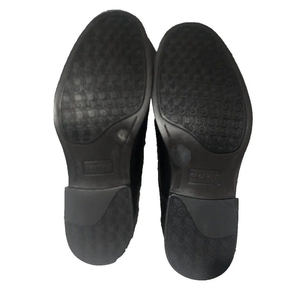 NEW George Men's‎ Dress Shoes Size 10.5 Branford Oxford Black Faux Leather